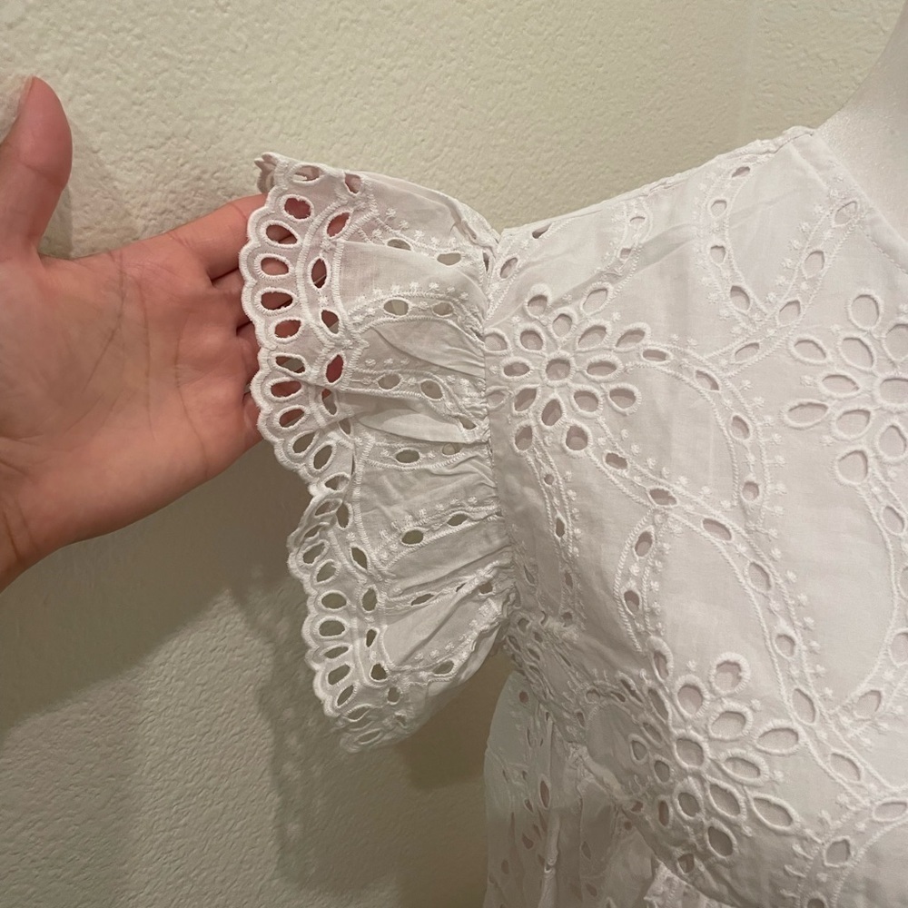 NWT Olivaceous White Summer Dress Size L​​​​​​ - Picture 6 of 6
